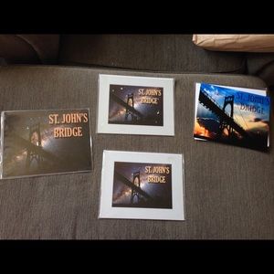 🔴Bundle 4 Postcards Picture Art St. John’s Bridge